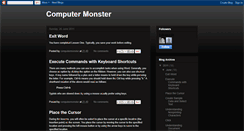 Desktop Screenshot of crazycomputermonster.blogspot.com