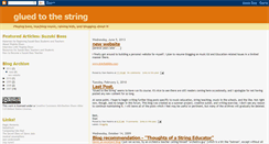 Desktop Screenshot of gluedtothestring.blogspot.com