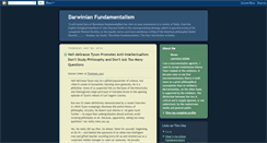 Desktop Screenshot of darwinianfundamentalism.blogspot.com