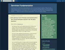 Tablet Screenshot of darwinianfundamentalism.blogspot.com