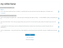 Tablet Screenshot of my-white-horse.blogspot.com