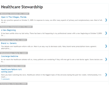 Tablet Screenshot of healthcarestewardship.blogspot.com