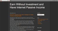 Desktop Screenshot of iearnwithnoinvestment.blogspot.com