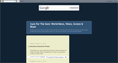 Desktop Screenshot of cureforthesore.blogspot.com