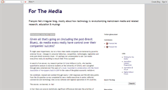 Desktop Screenshot of forthemedia.blogspot.com