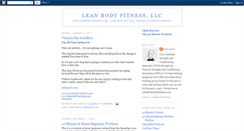 Desktop Screenshot of leanbodyfitness.blogspot.com