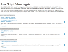 Tablet Screenshot of judulskripsi.blogspot.com