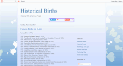 Desktop Screenshot of historical-births.blogspot.com