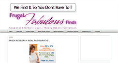 Desktop Screenshot of frugalfabulousfinds.blogspot.com