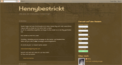 Desktop Screenshot of hennybestrickt.blogspot.com