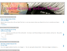 Tablet Screenshot of monetizingindianblogs.blogspot.com