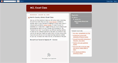 Desktop Screenshot of mclexcelclass.blogspot.com