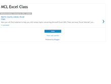 Tablet Screenshot of mclexcelclass.blogspot.com