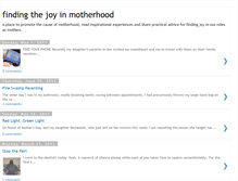 Tablet Screenshot of findingthejoyinmotherhood.blogspot.com