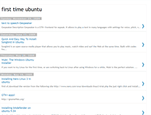 Tablet Screenshot of firsttimeubuntu.blogspot.com