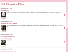 Tablet Screenshot of pinkprincessinparis.blogspot.com