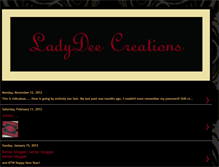 Tablet Screenshot of ladydeecreations.blogspot.com