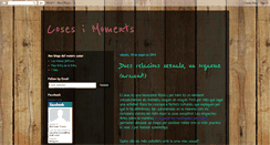 Desktop Screenshot of coses-i-moments.blogspot.com