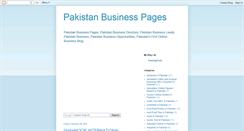 Desktop Screenshot of pakistanbusinesspages.blogspot.com