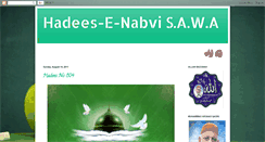 Desktop Screenshot of hadees-e-rasool.blogspot.com