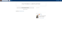 Desktop Screenshot of losfactoreslimitantes.blogspot.com