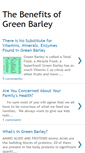 Mobile Screenshot of greenbarleybenefits.blogspot.com