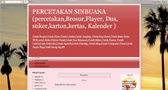 Desktop Screenshot of percetakansinbuana.blogspot.com