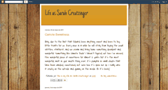 Desktop Screenshot of lifeofsarahcreutzinger.blogspot.com