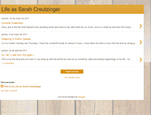 Tablet Screenshot of lifeofsarahcreutzinger.blogspot.com