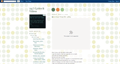 Desktop Screenshot of 247lyrics.blogspot.com