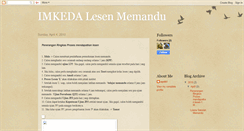 Desktop Screenshot of imkedalesenmemandu.blogspot.com