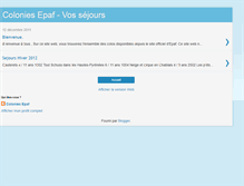 Tablet Screenshot of coloniesepaf-sejours.blogspot.com