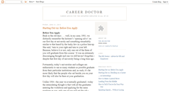 Desktop Screenshot of career-doctor.blogspot.com