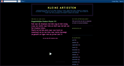 Desktop Screenshot of kleine-artiesten.blogspot.com