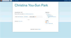 Desktop Screenshot of christinayousunpark.blogspot.com