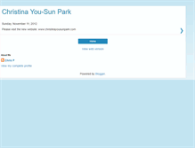 Tablet Screenshot of christinayousunpark.blogspot.com