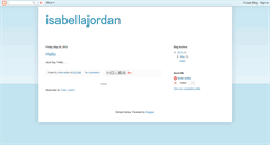 Desktop Screenshot of isabellajordan.blogspot.com