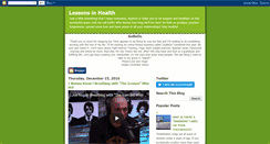 Desktop Screenshot of lessonsinhealth.blogspot.com