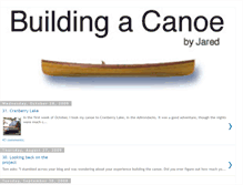 Tablet Screenshot of building-a-canoe.blogspot.com