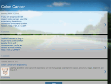 Tablet Screenshot of coloncancerlifeexpectancy.blogspot.com