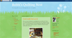 Desktop Screenshot of bobbisquiltingnest.blogspot.com