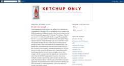 Desktop Screenshot of ketchup-only.blogspot.com