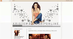Desktop Screenshot of kristenstewartonline.blogspot.com