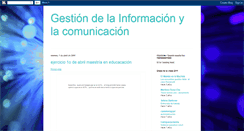 Desktop Screenshot of gestiondelainformacionylacomunicacion.blogspot.com