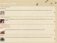 Tablet Screenshot of livingincarolina.blogspot.com