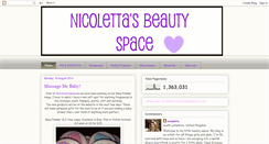 Desktop Screenshot of nicolettasbeautyspace.blogspot.com