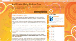 Desktop Screenshot of andfosterbabymakesfive.blogspot.com