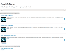 Tablet Screenshot of cracktogame.blogspot.com