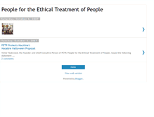 Tablet Screenshot of peoplefortheethicaltreatmentofpeople.blogspot.com