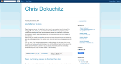 Desktop Screenshot of chrisdokuchitz.blogspot.com